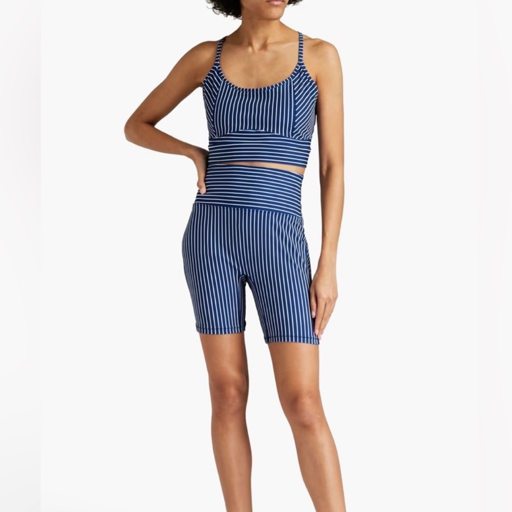 Solid & Striped Sport Shorts and Bra Set. Size XS